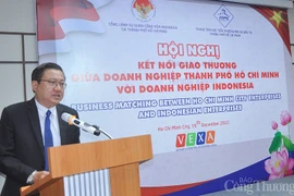 Ông Nguyễn Tuấn, Phó Giám đốc Trung tâm Xúc tiến Thương mại và Đầu tư TP Hồ Chí Minh (ITPC), phát biểu tại hội nghị kết nối giao thương. (Nguồn: Bộ Công Thương)