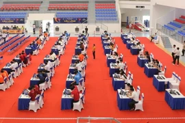 Kết thúc kỳ thi, Ban tổ chức sẽ trao giải nhất, nhì, ba, khuyến khích cho từng phần thi và giải tập thể đối với các đoàn có thành tích cao. (Ảnh: Thanh Tùng/TTXVN)