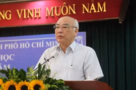 Trưởng Ban Tuyên giáo Thành ủy Thành phố Hồ Chí Minh Phan Nguyễn Như Khuê phát biểu tại tọa đàm. (Ảnh: Thu Hương/TTXVN)