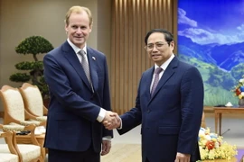 Thủ tướng Phạm Minh Chính tiếp Thống đốc tỉnh Entre Ríos. (Ảnh: Dương Giang/TTXVN)