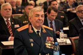 Trung tướng Vitor Phillipov, người tham gia “Hà Nội-Điện Biên Phủ trên không” năm 1972. (Ảnh: Duy Trinh/TTXVN)