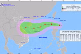 Vị trí và đường đi của bão Nesat. (Nguồn: Trung tâm Dự báo Khí tượng Thủy văn Trung ương)