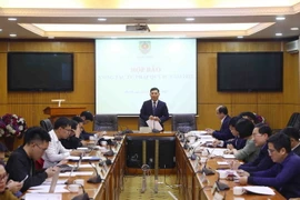 Quang cảnh buổi họp báo. (Ảnh: Phạm Kiên/TTXVN)