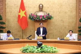 Thủ tướng Phạm Minh Chính chủ trì Phiên họp Chính phủ thường kỳ tháng 10. (Ảnh: Dương Giang/TTXVN)