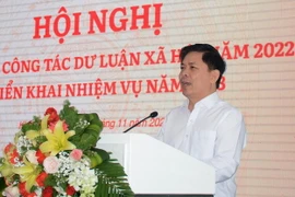 Ông Nguyễn Văn Thể, Ủy viên Trung ương Đảng, Bí thư Đảng ủy Khối các cơ quan Trung ương, phát biểu khai mạc Hội nghị. (Ảnh: Tiên Minh/TTXVN)