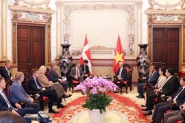 Quang cảnh buổi tiếp. (Ảnh: Xuân Khu/TTXVN)