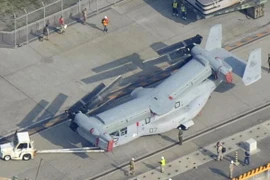 Máy bay quân sự được chuyển đến căn cứ Iwakuni. (Nguồn: Kyodo/TTXVN)