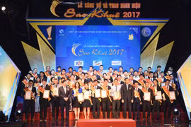Các giải pháp, ứng dụng được vinh danh tại Sao Khuê 2017. (Ảnh: VINASA)