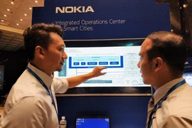 Lần đầu tiên Nokia trình diễn công nghệ trong hệ sinh thái 5G của hãng ở Việt Nam. (Ảnh: T.H/Vietnam+)