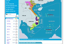 Dự báo thời tiết tại nhiều khu vực ở Việt Nam là có mây và mưa. (Ảnh chụp màn hình sáng 27/7)