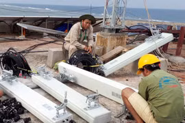 Viettel đã hoàn tất củng cố mạng lưới tại Trường Sa trước Tết cổ truyền. (Ảnh: Viettel)