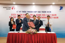 VNPT đã chính thức hợp tác toàn diện với Maritime Bank để cùng phát triển. (Ảnh: T.H/Vietnam+)