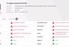Hình ảnh cho thấy hacker đã cài mã độc vào tập tin được cho là dữ liệu thông tin của khách hàng FPT Shop. (Nguồn: Cục ATTT) 
