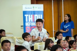 Học sinh hào hứng tham dự chương trình đào tạo của Facebook và MSD. (Nguồn: FB)
