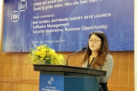 Đại diện BSA khu vực châu Á-Thái Bình Dương cho biết việc giảm 4% thể hiện nỗ lực không nhỏ của Việt Nam trong thời gian qua trong việc thực thi quyền sở hữu trí tuệ. (Ảnh: T.H/Vietnam+)