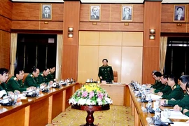 Đại tướng Ngô Xuân Lịch làm việc với Bộ Tổng Tham mưu 