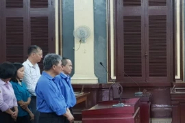 Quang cảnh phiên xét xử. (Ảnh: Thành Chung/TTXVN)