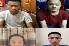 Các đối tượng bị bắt trong Chuyên án 418N. (Ảnh: TTXVN phát)