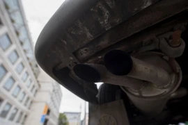 Ống xả của xe ôtô Volkswagen tại Stuttgart, miền nam Đức ngày 28/9. (Nguồn: AFP/TTXVN)