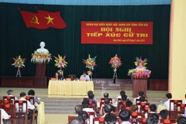 Toàn cảnh buổi tiếp xúc cử tri. (Ảnh: Đỗ Tuấn Anh/TTXVN)