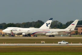 Máy bay của Hãng hàng không IranAir đỗ tại Maryland, Mỹ. (Nguồn: AFP/TTXVN)
