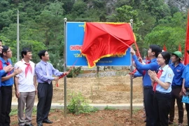 Khánh thành công trình Vườn cây thanh niên. (Ảnh: Chu Hiệu/TTXVN)