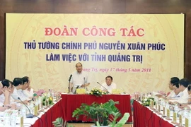 Thủ tướng Nguyễn Xuân Phúc phát biểu tại buổi làm việc. (Ảnh: Thống Nhất/TTXVN)
