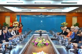 Quang cảnh buổi làm việc. (Ảnh: Minh Quyết/TTXVN)