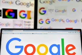  Biểu tượng của Google trên màn hình máy tính. (Nguồn: AFP/TTXVN)