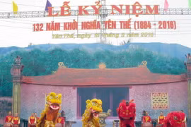 Lễ kỷ niệm 132 năm Khởi nghĩa Yên Thế tại khu Di tích lịch sử Khởi nghĩa Yên Thế. (Ảnh: Đồng Thúy/TTXVN)