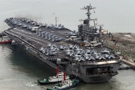 Tàu sân bay USS John C. Stennis của Mỹ. (Nguồn: AFP/TTXVN)