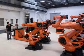 Sản phẩm robot công nghiệp của Kuka. (Nguồn:Reuters)