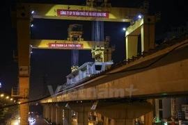 Tuyến đường sắt trên cao Cát Linh-Hà Đông. (Ảnh: Minh Sơn/Vietnam+)