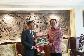 Đại sứ Hoàng Anh Tuấn và Chủ tịch Thượng viện Indonesia Irman Gusman. (Ảnh: Dương Mai-Đỗ Quyên/Vietnam+)