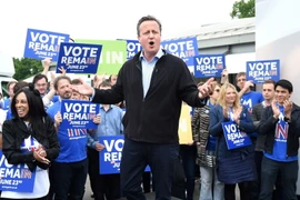 Thủ tướng Anh David Cameron phát biểu tại thủ đô London ngày 30/5. (Nguồn: EPA/TTXVN)