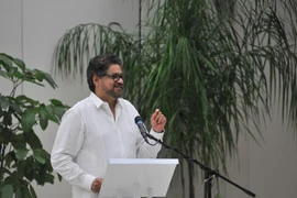 Trưởng đoàn đàm phán của FARC Iván Marquéz. (Ảnh: Lê Hà/TTXVN) 