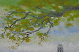 Tác phẩm "Hà Nội mùa Thu" của họa sỹ Nguyễn Quốc Thắng