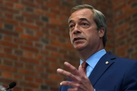 Thủ lĩnh đảng Độc lập Vương quốc Anh (UKIP), ông Nigel Farage. (Nguồn: AFP/TTXVN) 