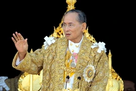 Nhà Vua Thái Lan Bhumibol Adulyadej trong một sự kiện ở thủ đô Bangkok ngày 5/12/2007. (Nguồn: EPA/TTXVN)