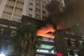 Hiện trường vụ hỏa hoạn. (Ảnh: Minh Nghĩa/Vietnam+)