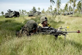 Hải quân Mỹ tham gia cuộc tập trận hải quân chung tại Situbondo. (Nguồn: AFP/TTXVN)