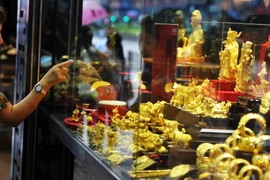 Một cửa hàng vàng tại Trung Quốc. (Nguồn: THX/TTXVN)