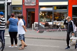 Hiện trường vụ tấn công bằng dao ở Reutlingen, ngày 24/7. (Nguồn: AFP/TTXVN)