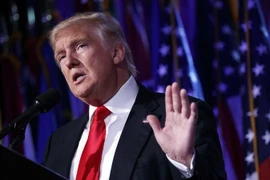 Tổng thống đắc cử Mỹ Donald Trump phát biểu tại New York ngày 9/11. (Nguồn: AP/TTXVN)