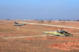 Máy bay chiến đấu của lực lượng không quân Syria tại căn cứ không quân Kweyris ở thành phố Aleppo. (Nguồn: AFP/TTXVN)