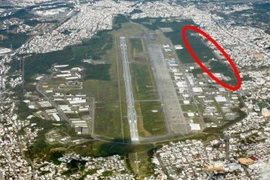 Toàn cảnh căn cứ quân sự Futenma của Mỹ ở tỉnh Okinawa. (Nguồn: Kyodo/TTXVN)