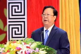 Chủ tịch Liên hiệp các tổ chức hữu nghị Việt Nam Vũ Xuân Hồng. (Ảnh: An Đăng/TTXVN)