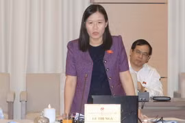 Chủ nhiệm Ủy ban Tư pháp của Quốc hội Lê Thị Nga. (Ảnh: Phạm Kiên/TTXVN)