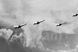 Máy bay của không quân Việt Nam xuất kích tiêu diệt máy bay Mỹ. (Ảnh: Tư liệu TTXVN)