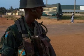 Một binh sỹ Congo tham gia Sứ mệnh Hỗ trợ Quốc tế tại Cộng hòa Trung Phi năm 2014. (Nguồn: Ảnh: AFP)